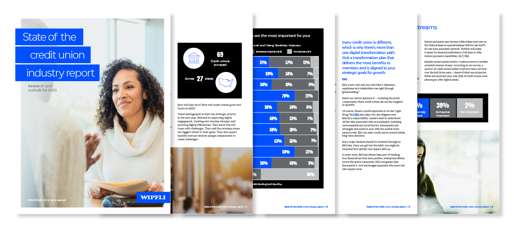 FI-2023 Wipfli State of the Credit Union Industry Report_landing page image